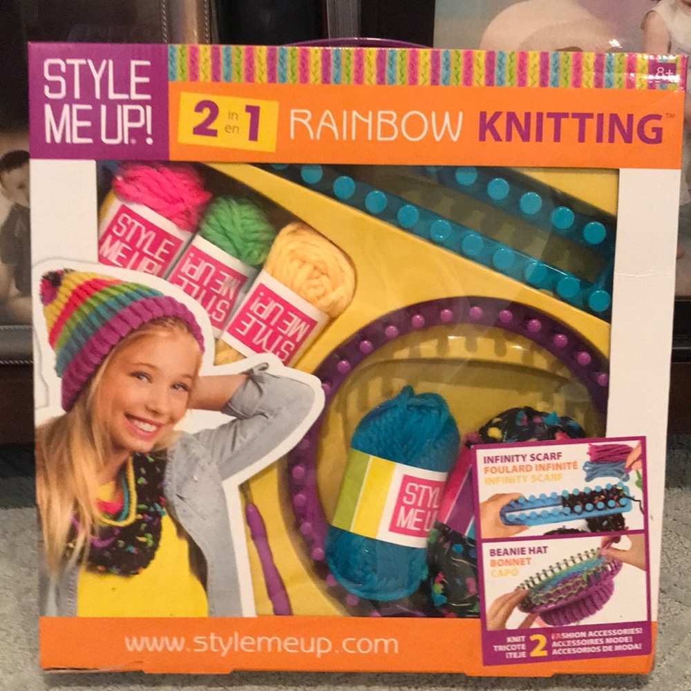 NEW rainbow knitting kit